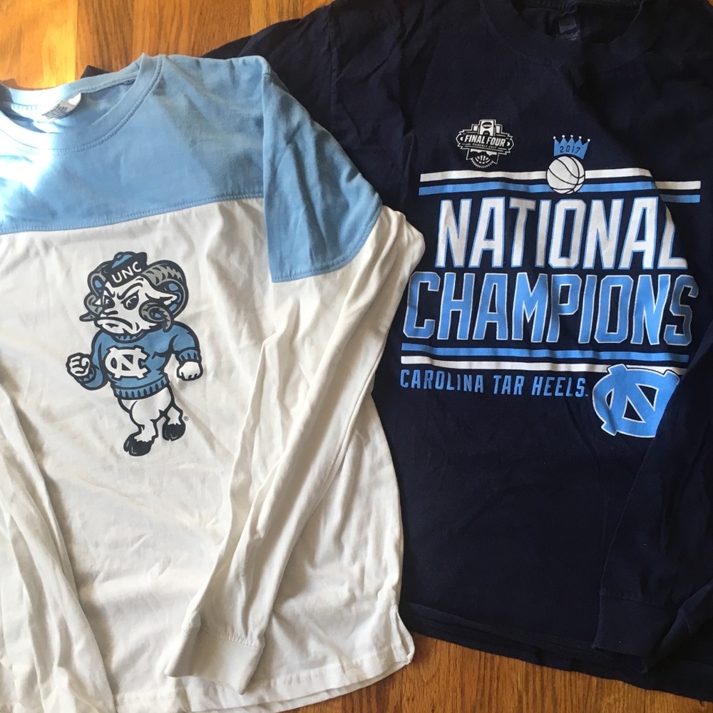 Set of UNC long sleeve tees